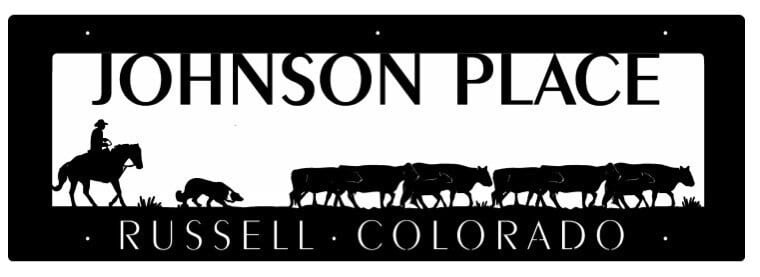 Custom metal Cattle Drive wall art or Metal Driveway topper