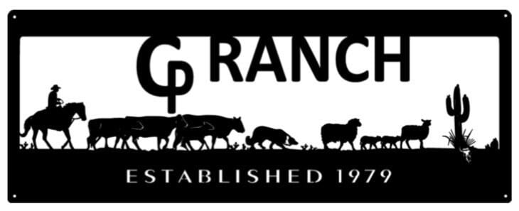 Custom metal Cattle or Sheep wall art or Metal Driveway topper