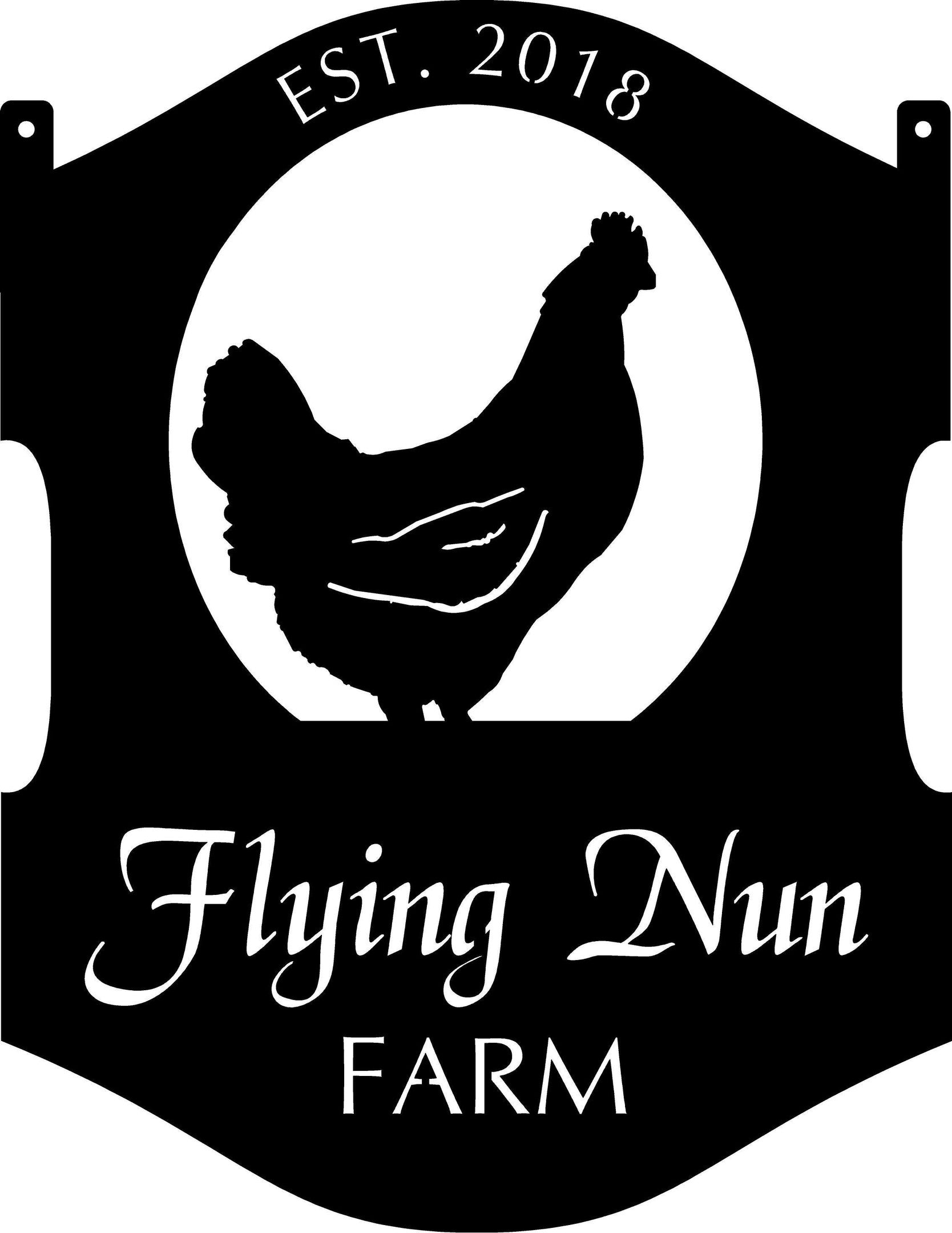 METAL CHICKEN SIGN and custom name