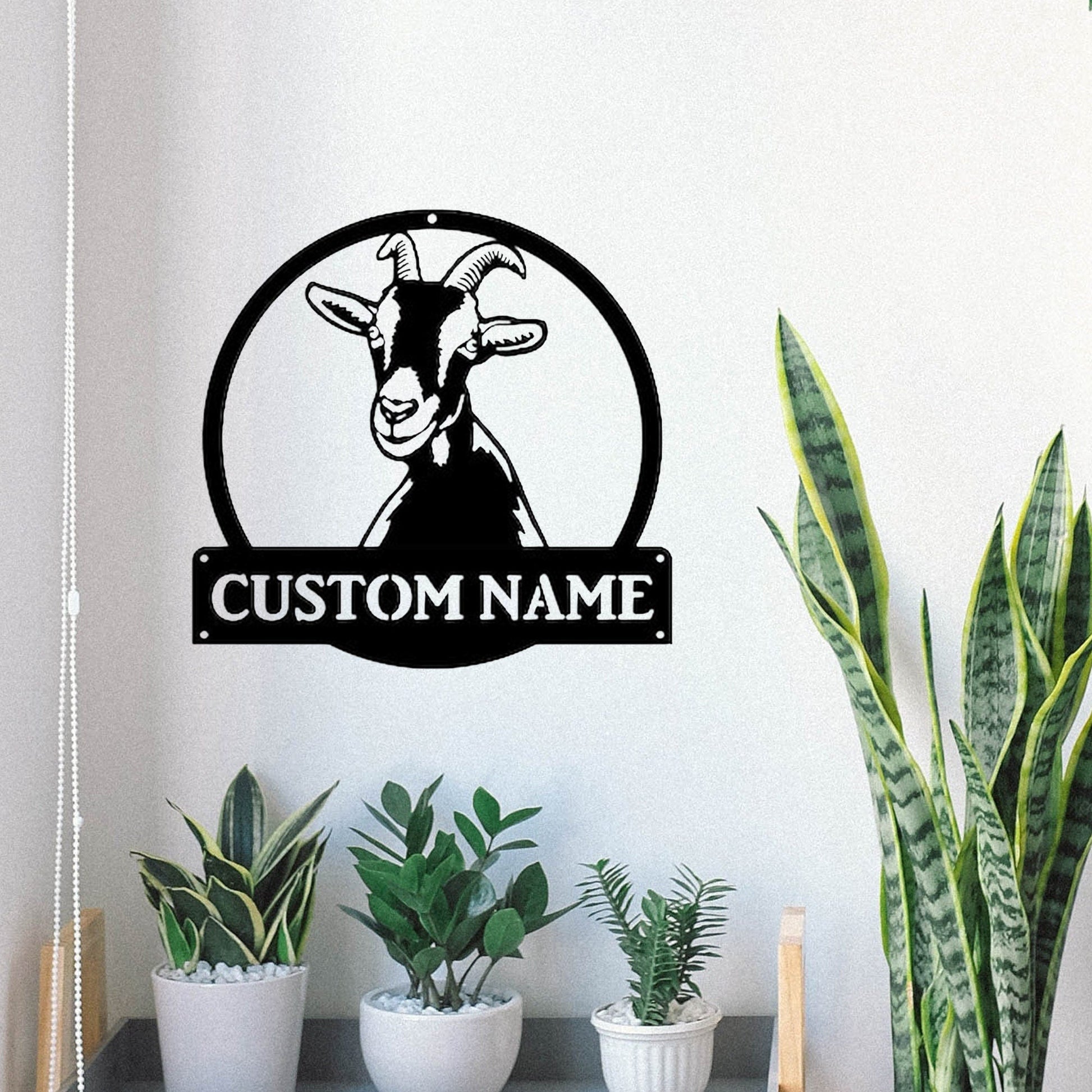 Custom Goat Farmhouse Metal Sign, Custom Goat Farm Sign, Personalized With Your Name, Goat Farmhouse