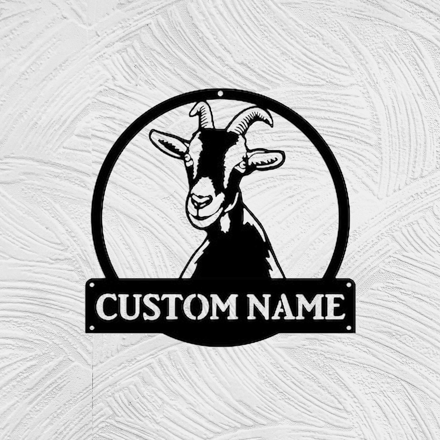 Custom Goat Farmhouse Metal Sign, Custom Goat Farm Sign, Personalized With Your Name, Goat Farmhouse
