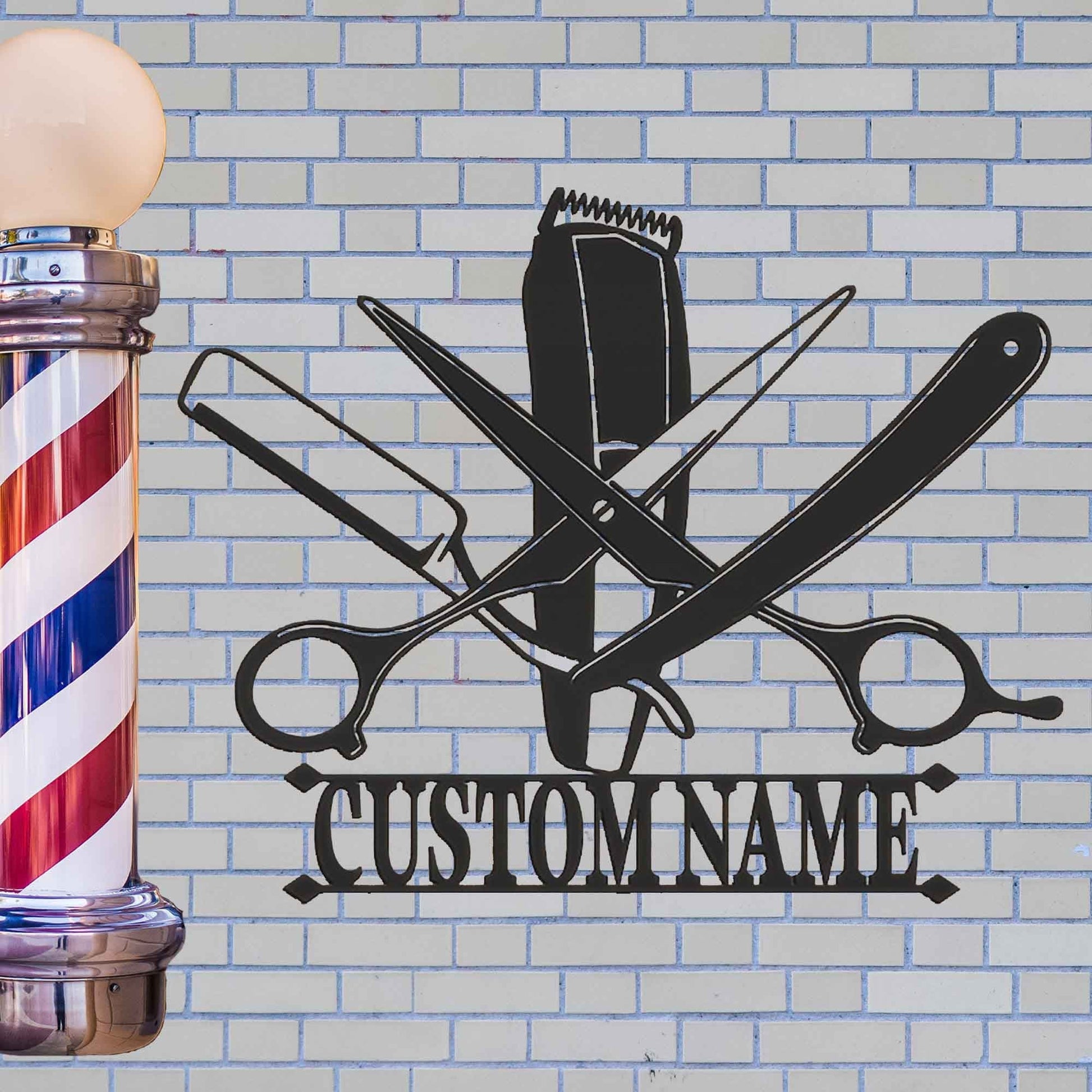 Custom Hairstylist Business Name Metal Sign, Custom Barber Shop Sign, Personalized Hair Dresser Metal Sign, Hair Salon Gift