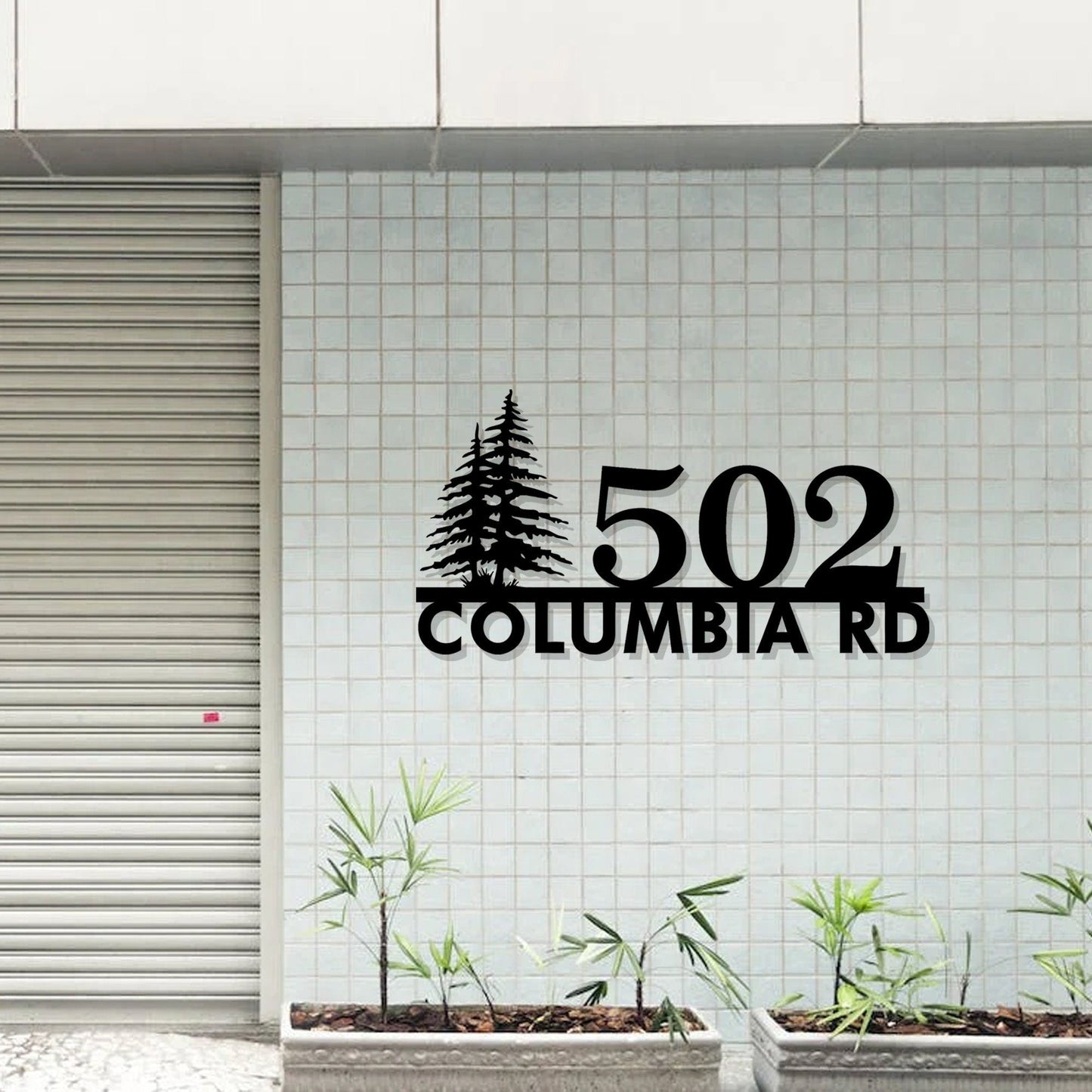 Personalized outdoor address sig, custom metal wall art, door sign number, street address sign, housewarming gift, handmade, LED night light