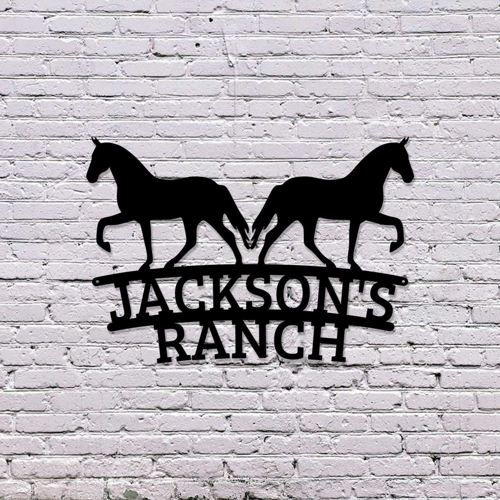 Custom Horse Metal Ranch Sign,Horse Barn Sign,Farmhouse Decor,Outdoor Family Name Sign,Fence,Metal Sign,Custom Metal Ranch Sign,LED Sign