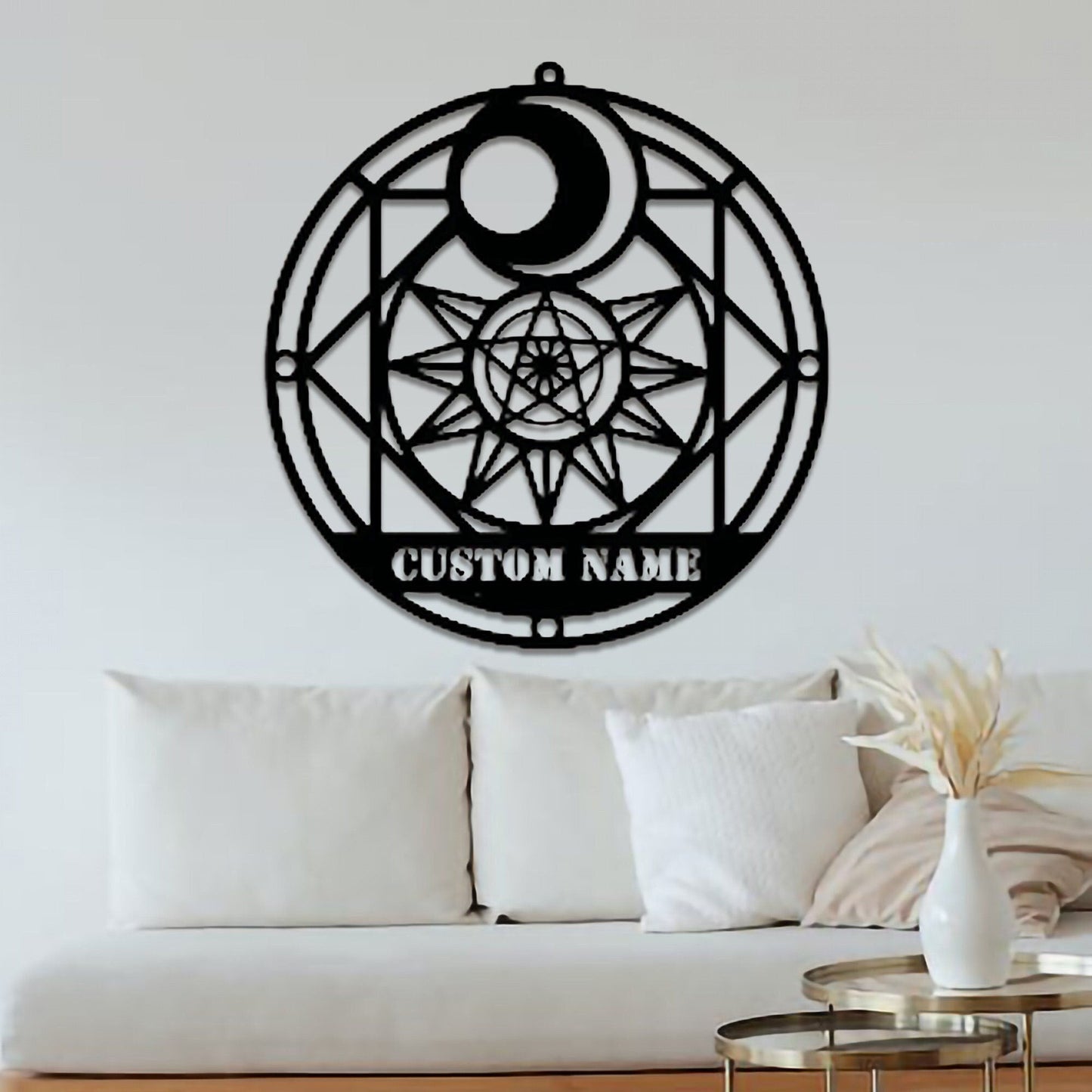 Personalized hand customized Bohemian Wall Art metal signs, Bohemian style art decoration,Yoga Home Office Living Room Decoration,LED Light