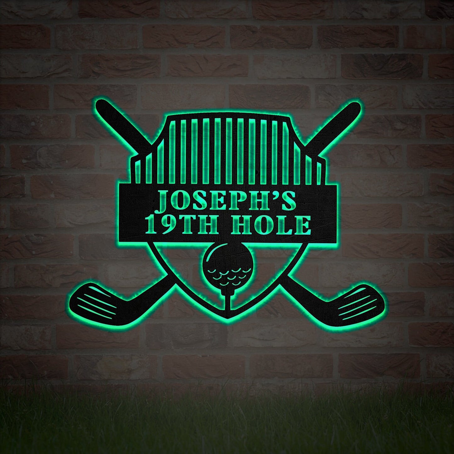 19th Hole Metal Sign, Personalized Golf Sign, Golf Mancave Sign