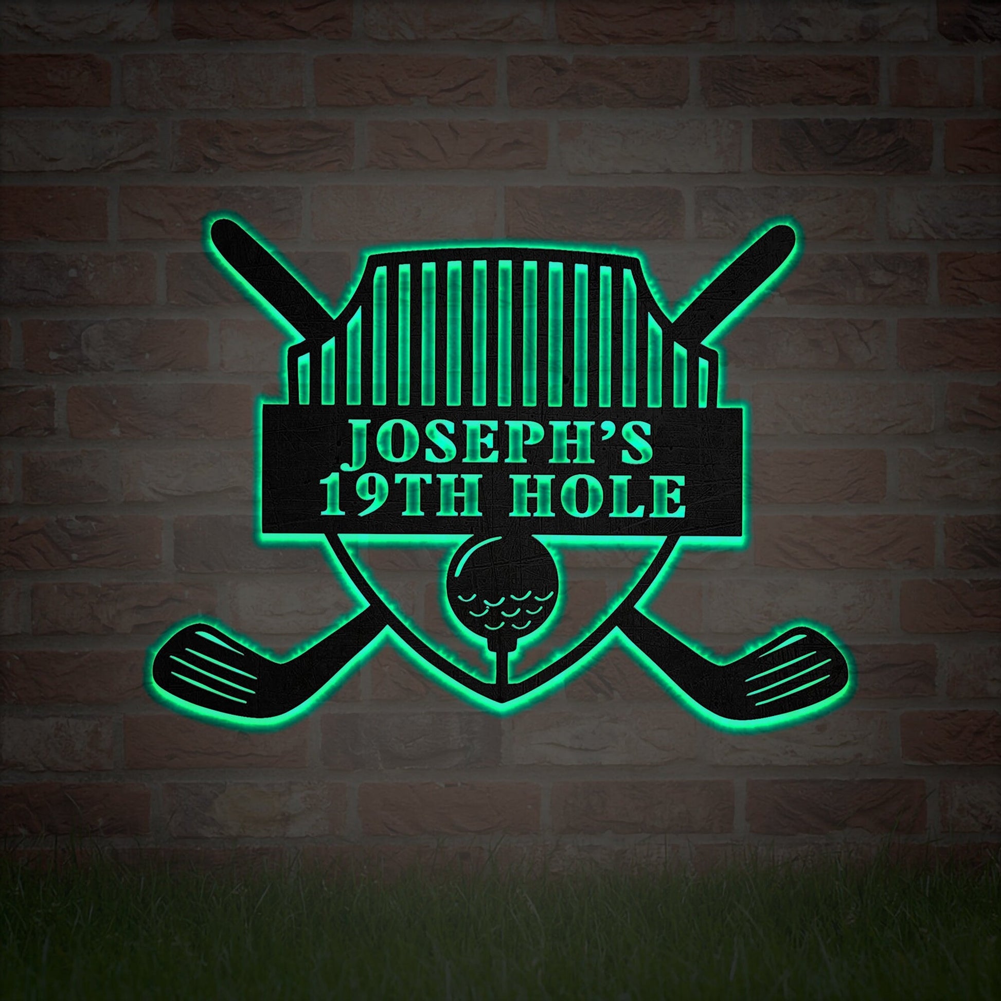 19th Hole Metal Sign, Personalized Golf Sign, Golf Mancave Sign