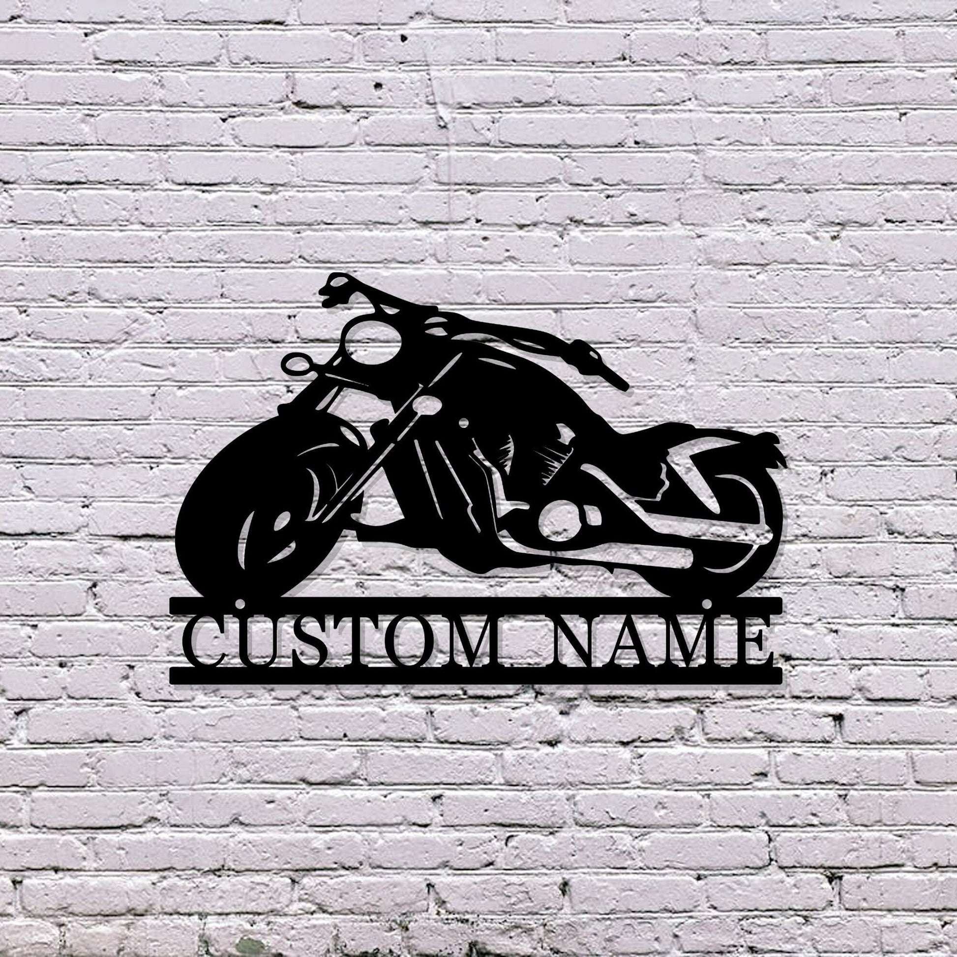 Personalized motorcycle metal wall art, custom motorcycle signs, dealership opening gifts, custom text gifts, dad's gifts, LED light signs