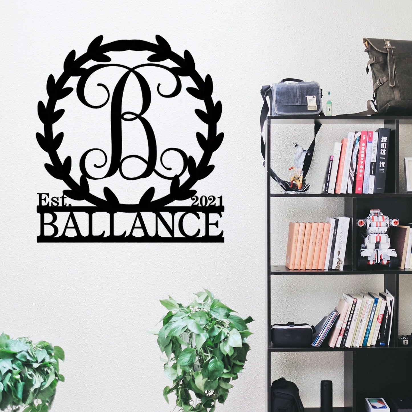 Surname Signs, Custom Monogram Door Sign Hooks, Monogram Door Garland, Surname Door Hangers, Initial Door Signs, Monogram Initial Door Hooks