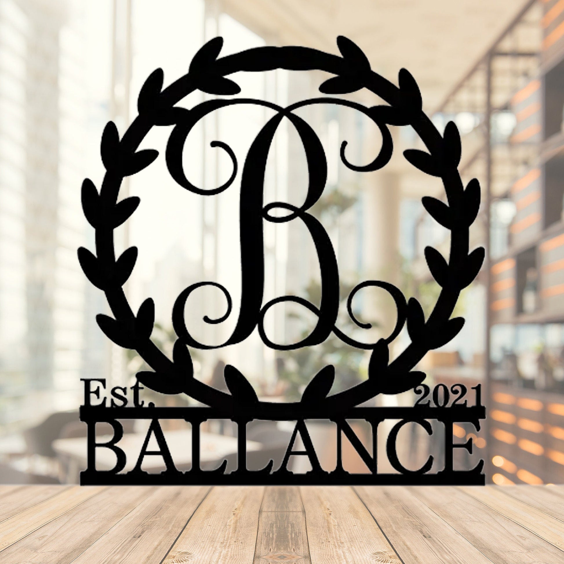 Surname Signs, Custom Monogram Door Sign Hooks, Monogram Door Garland, Surname Door Hangers, Initial Door Signs, Monogram Initial Door Hooks