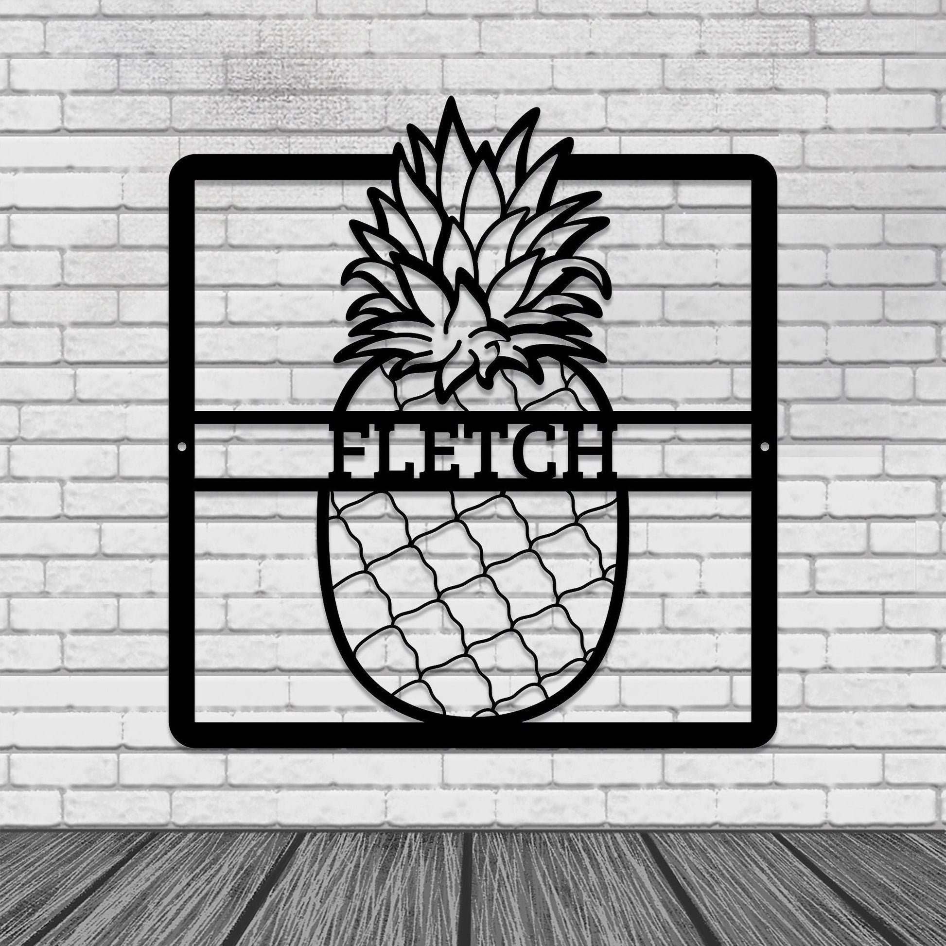 Personalized handmade Custom Metal Address Sign/PineappleMetal House Numbers/Pineapple Decor/Hawaiian Tropical Decor/Housewarming/LED Sign