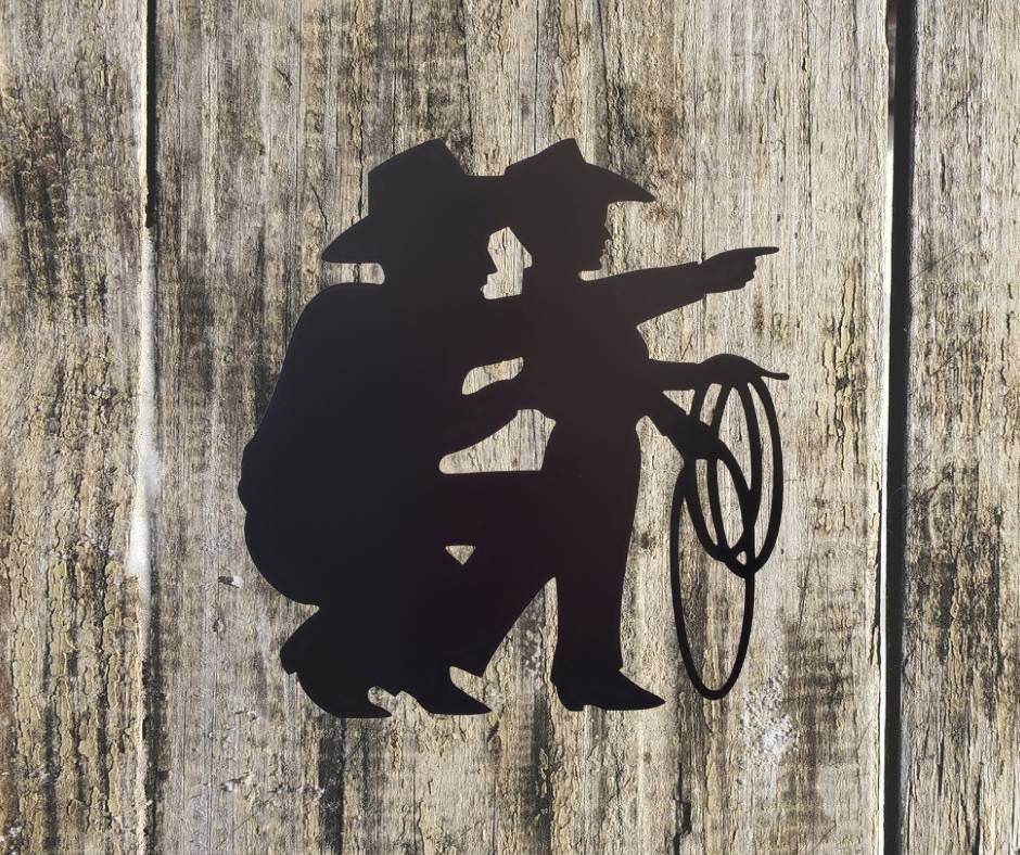 Cowboy and Son Metal Sign, Western Decor, Father's Day, Metal Sign, Cowboy Theme Nursey, Metal Wall Art, Western Signs, Western Decor