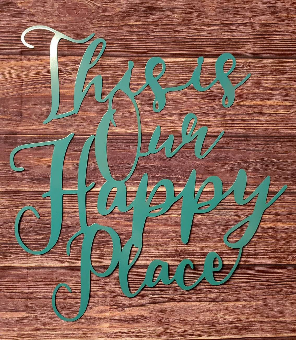 This is our happy place metal sign, Happy Place Home Decor, Happy Place Wall Hanging, Entryway Decor, Outside decor, Housewarming
