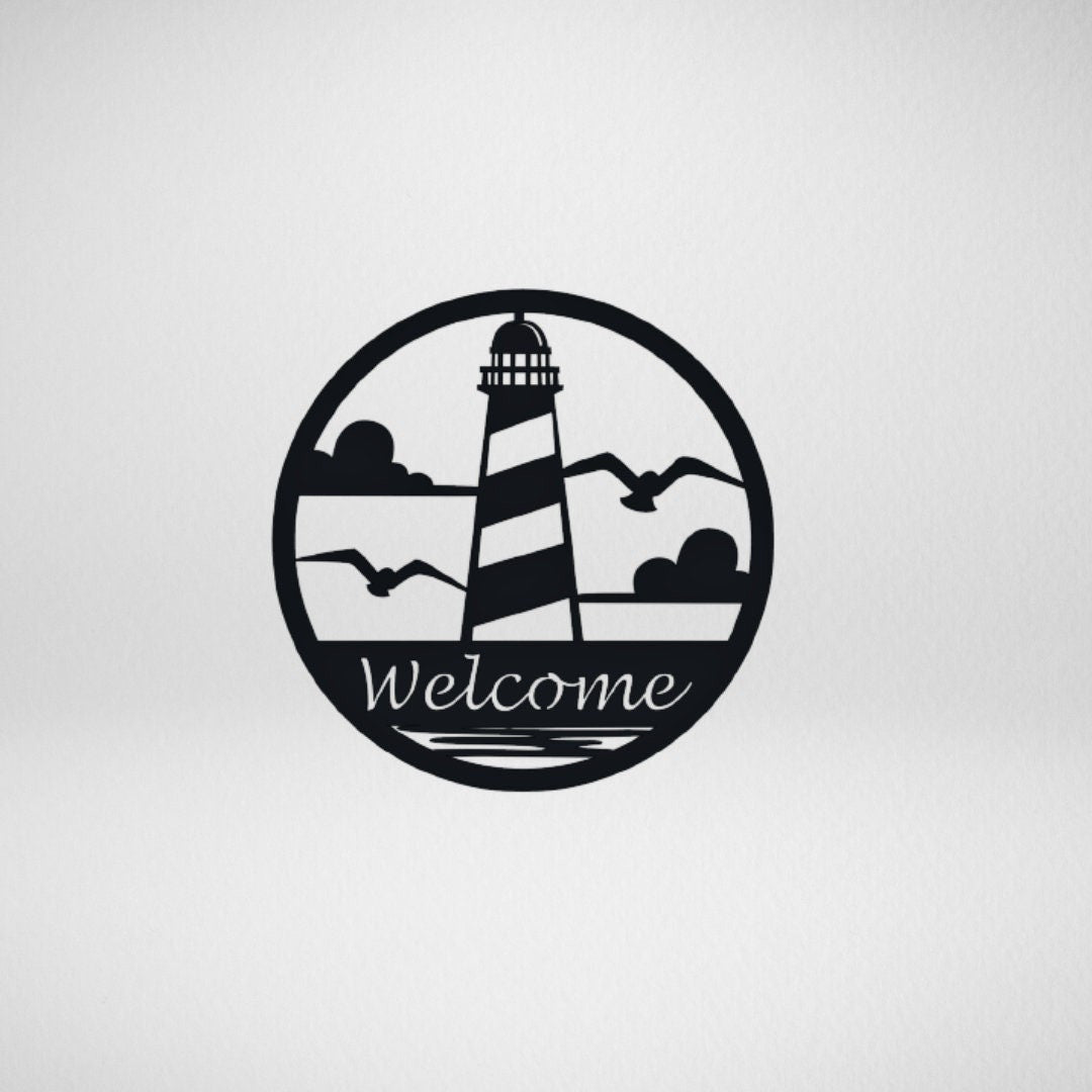 Personalized Metal Sign, Custom Beach House Sign, Light House, Coastal Metal Sign, Nautical Sign, Beach House Sign, Beach House, Metal Sign