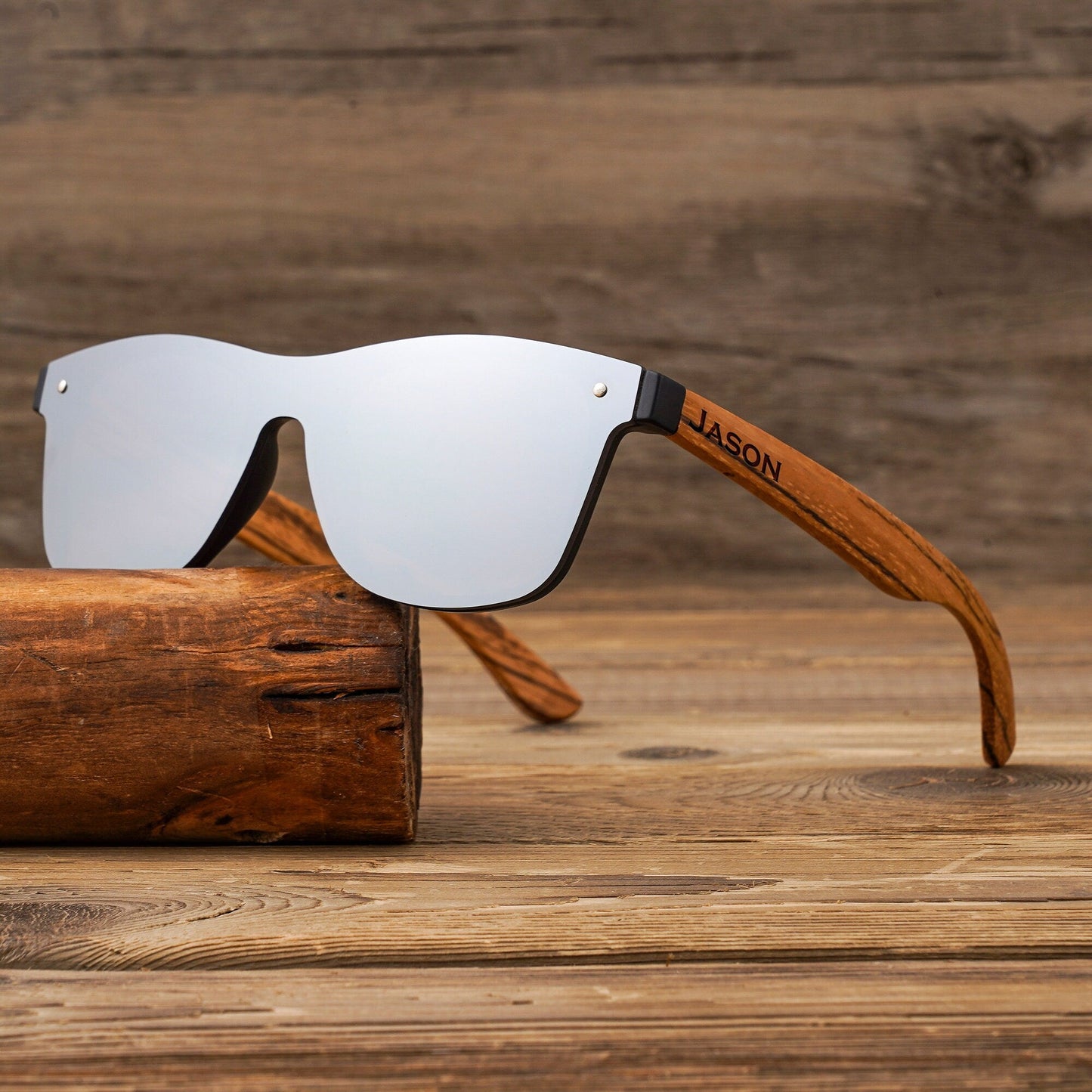 Personalized Zebrawood Wooden Sunglasses, Custom Engraved Unisex Sunglasses With Wood Box, Mens Gift, Groomsmen Gifts, Groomsmen Sunglasses