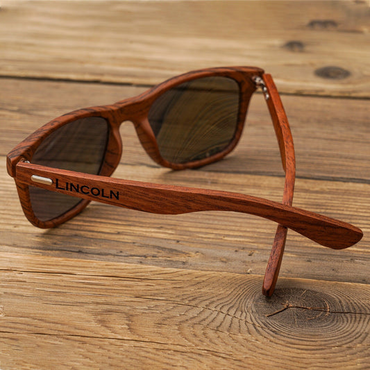 Personalized Wooden Sunglasses, Groomsmen Gifts, Groomsman Proposal, Custom Engraved Wood Sunglasses, Bachelor Party Wedding Gifts for Guys