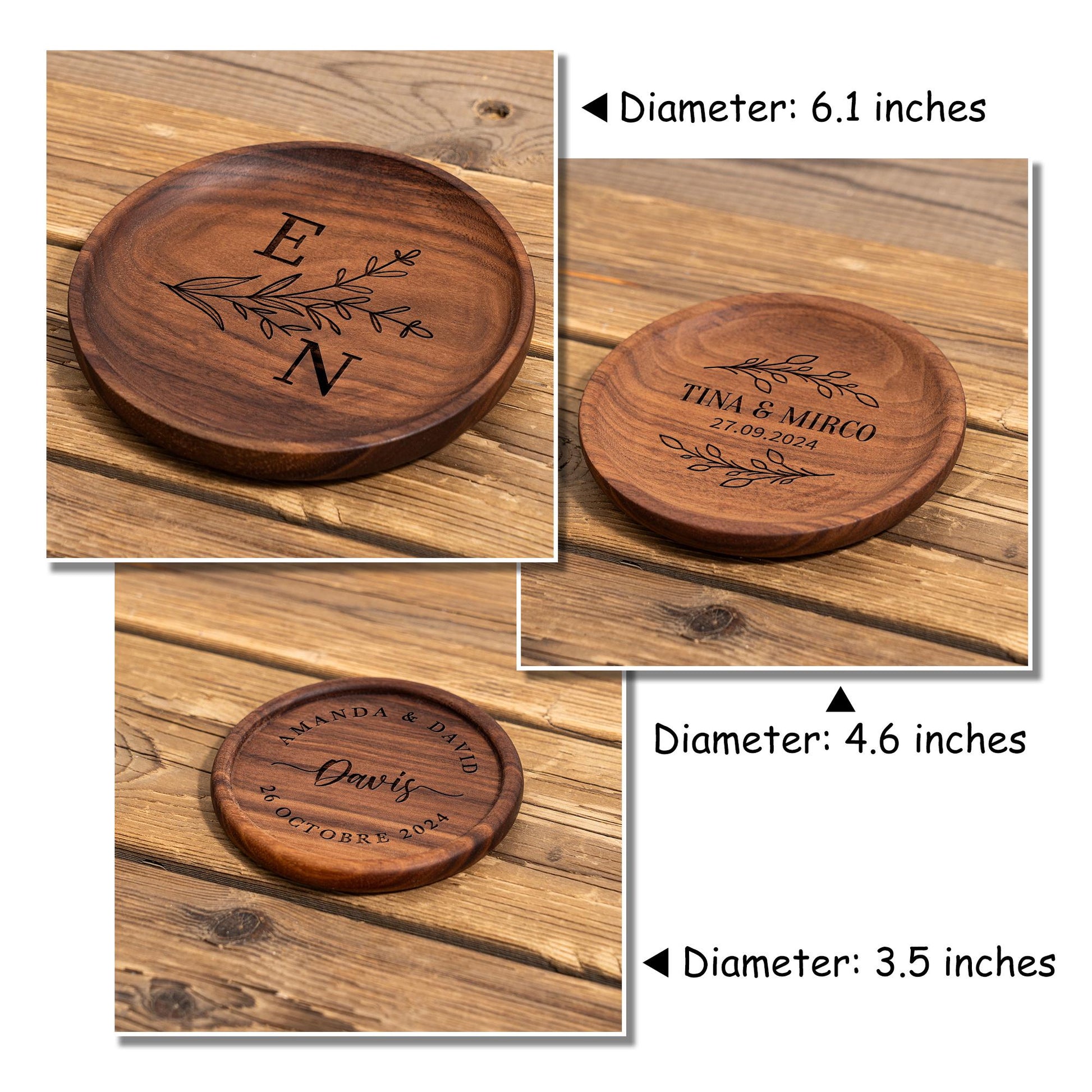 Personalized Ring Dish, Engagement Gifts, Wedding Ring Dish, Custom Jewelry Dish, Wood Ring Holder, Engagement Ring Dish, Anniversary Gifts